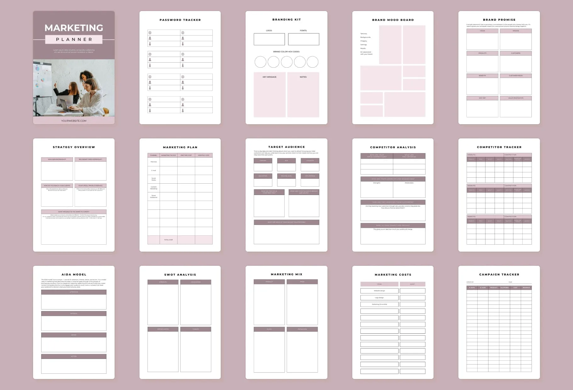 Marketing Planner Canva Template