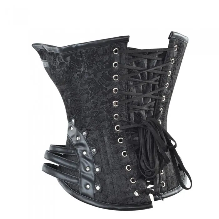 Mazda Gothic Corset With Hip Straps And Neckholder