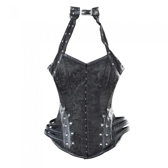 Mazda Gothic Corset With Hip Straps And Neckholder