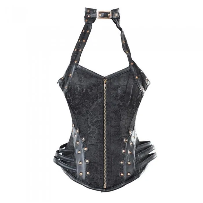 Mazda Gothic Corset With Hip Straps And Neckholder