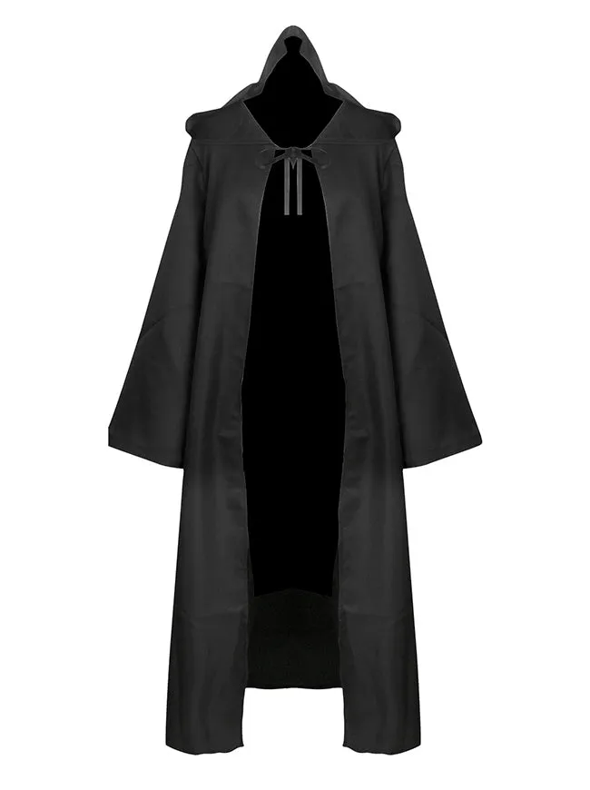 Medieval Steampunk Gothic Robe Cosplay Hooded Cloak Cape