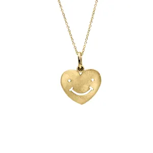Mini 14K Gold Beaming Heart