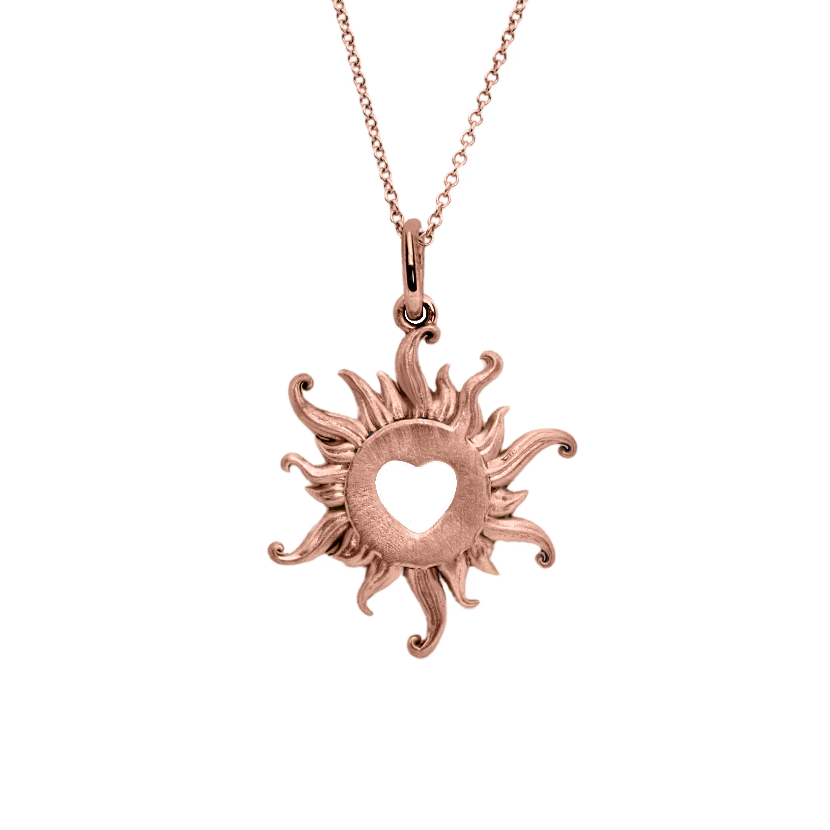 Mini 14K Solid Gold Blazing Love Necklace