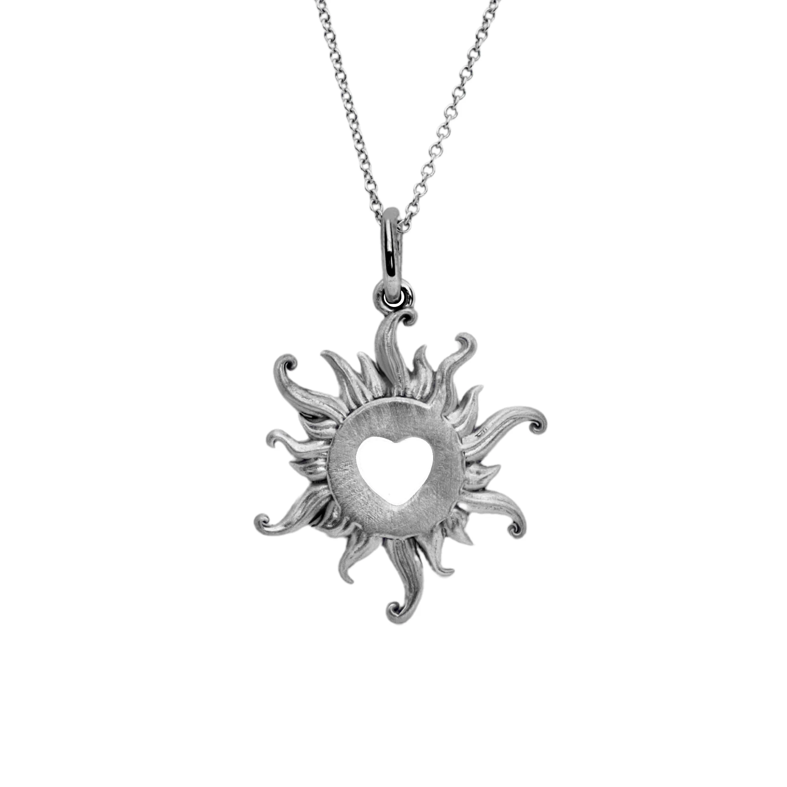 Mini 14K Solid Gold Blazing Love Necklace