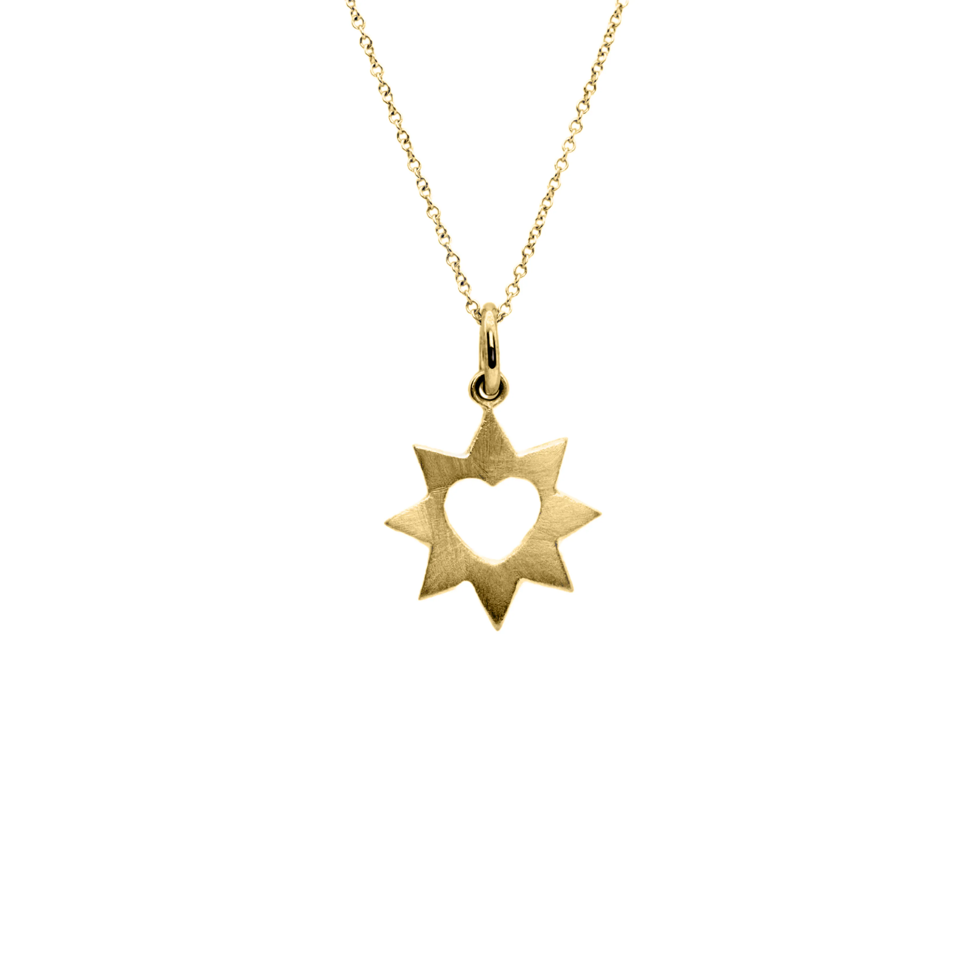 Mini 14K Solid Gold Gleaming Heart Necklace