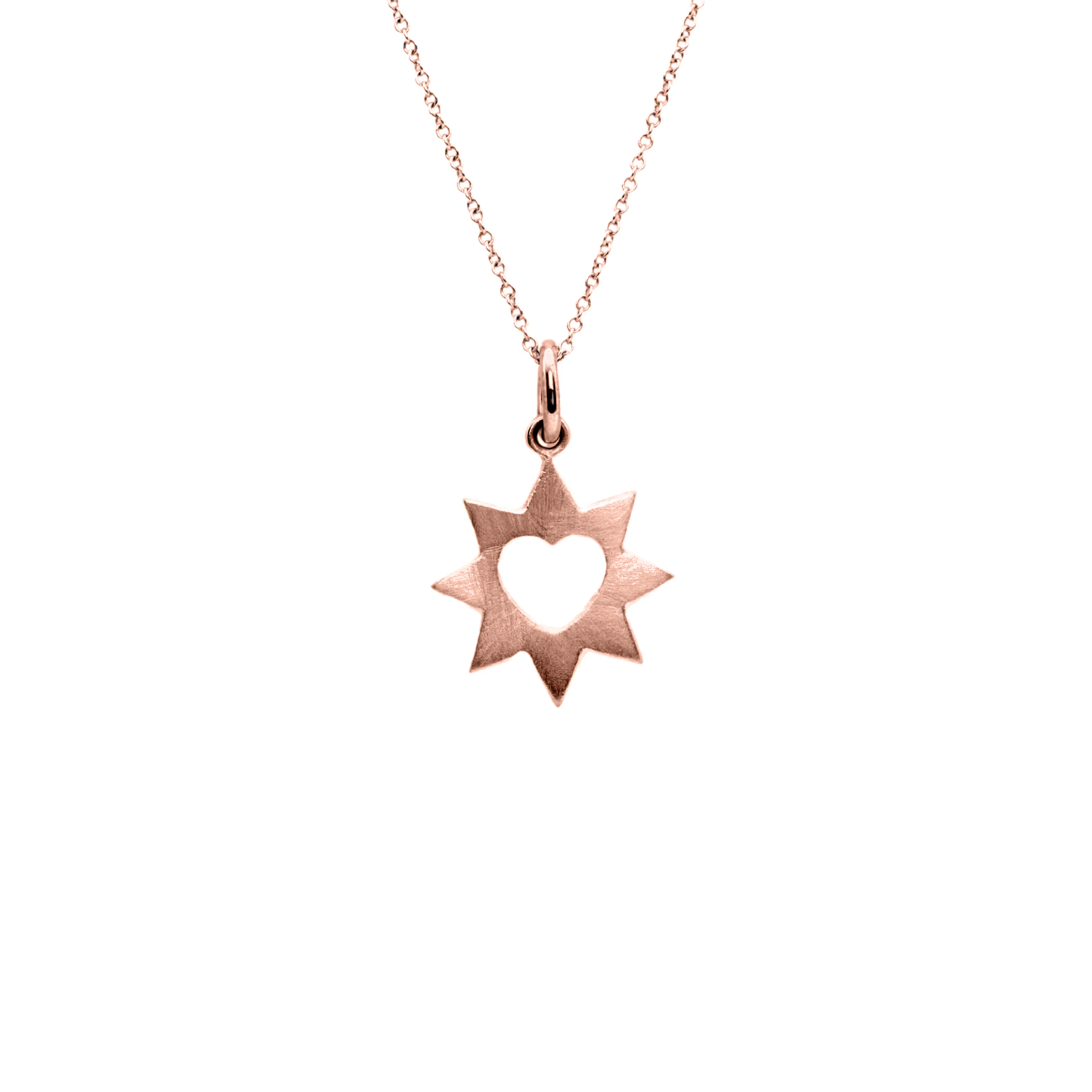 Mini 14K Solid Gold Gleaming Heart Necklace