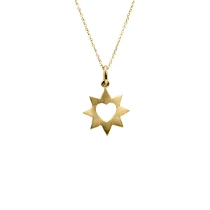 Mini 14K Solid Gold Gleaming Heart Necklace