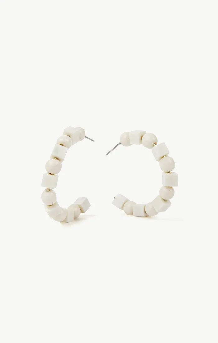 Mixed Shapes Beaded Hoops