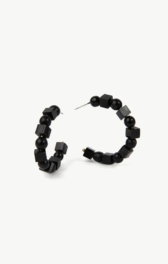 Mixed Shapes Beaded Hoops