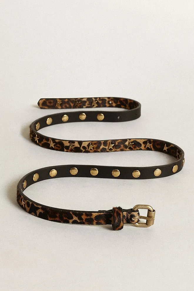 molly belt pony leo and studs - leopard