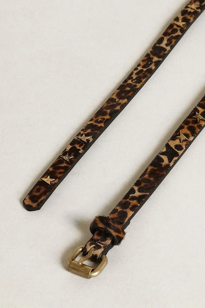 molly belt pony leo and studs - leopard