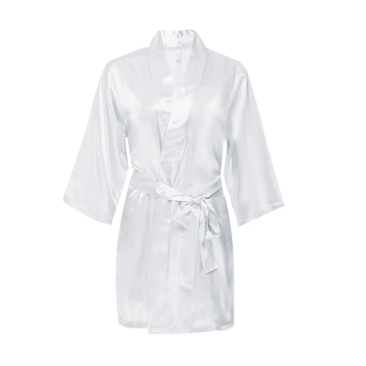 Monogrammed Satin Girls Robe
