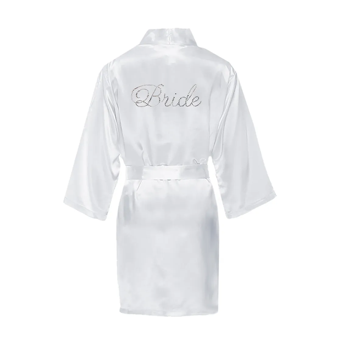 Monogrammed Satin Girls Robe