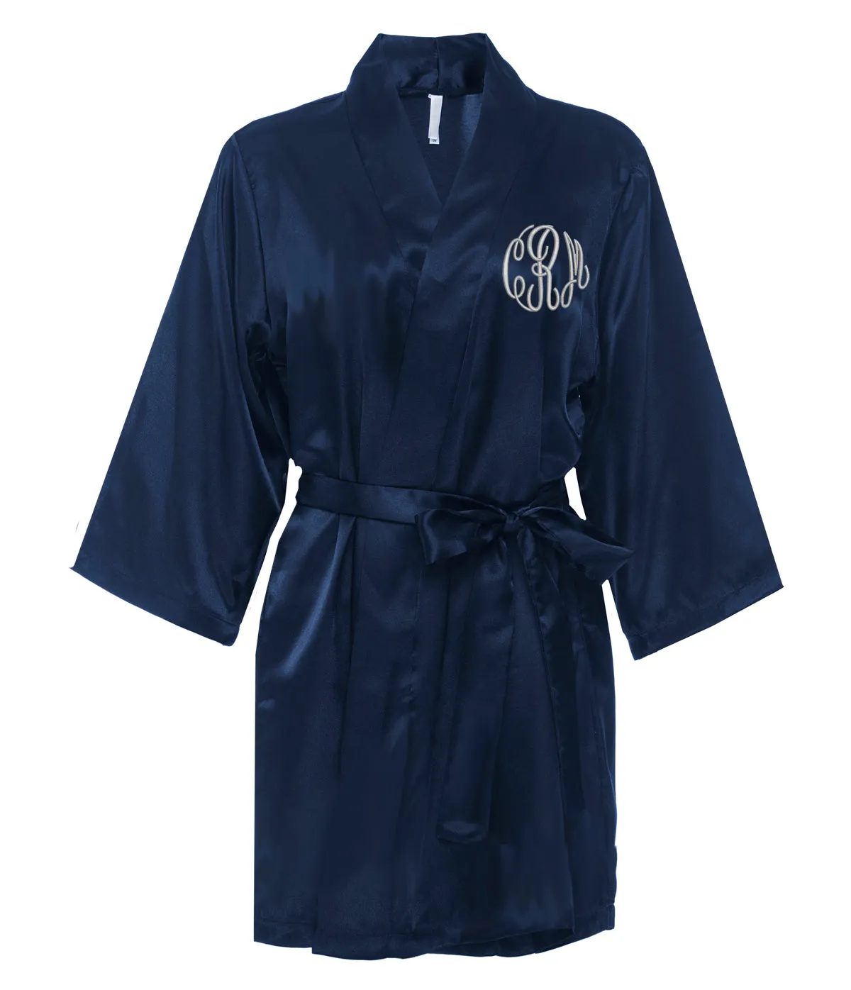 Monogrammed Satin Robe