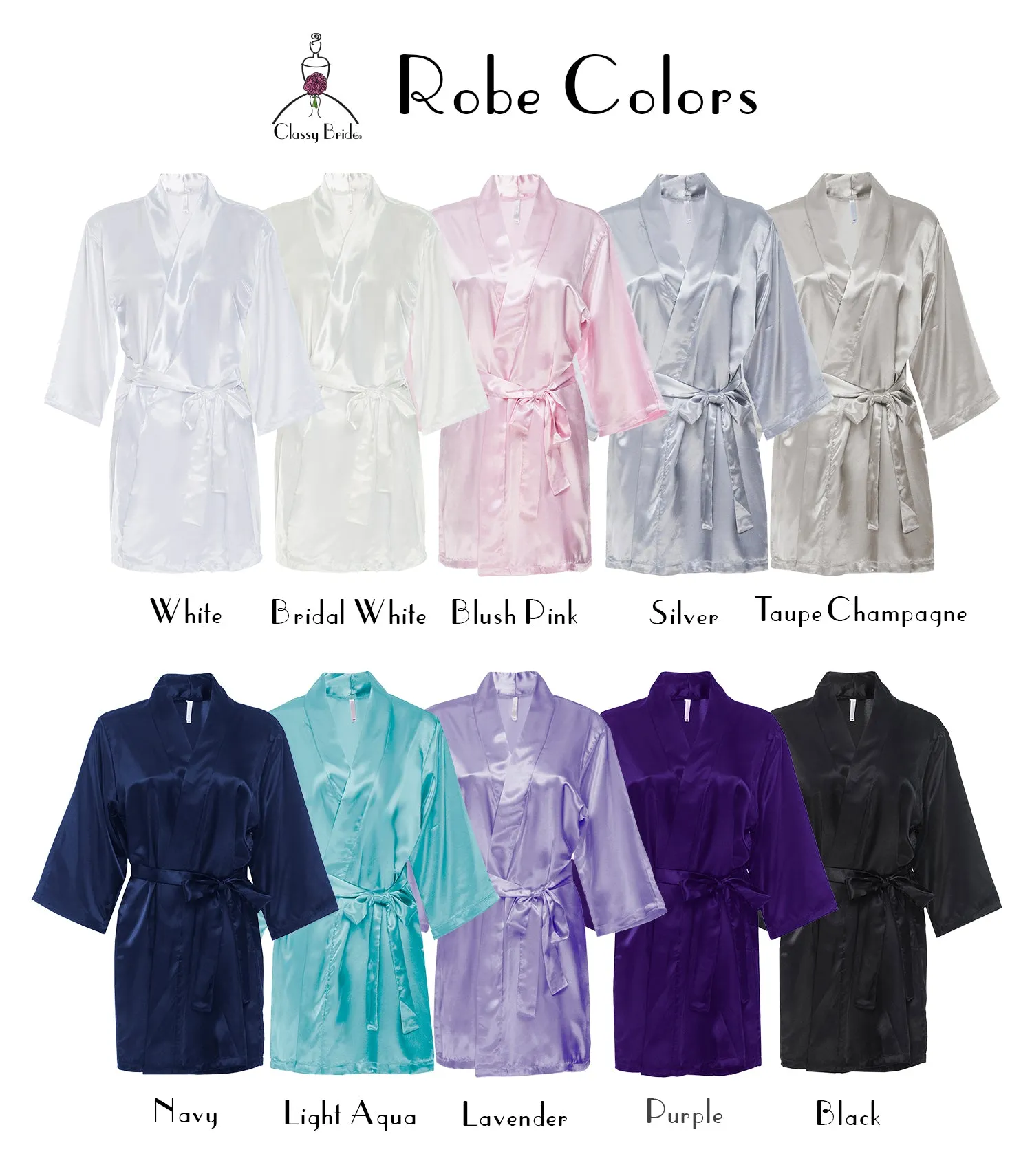 Monogrammed Satin Robe