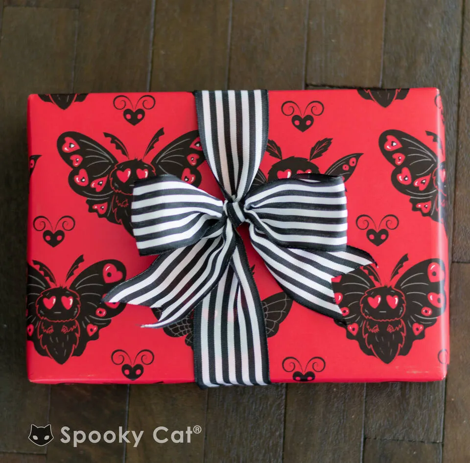 Mothman Cryptid Damask Gift Wrap (1 Sheet)