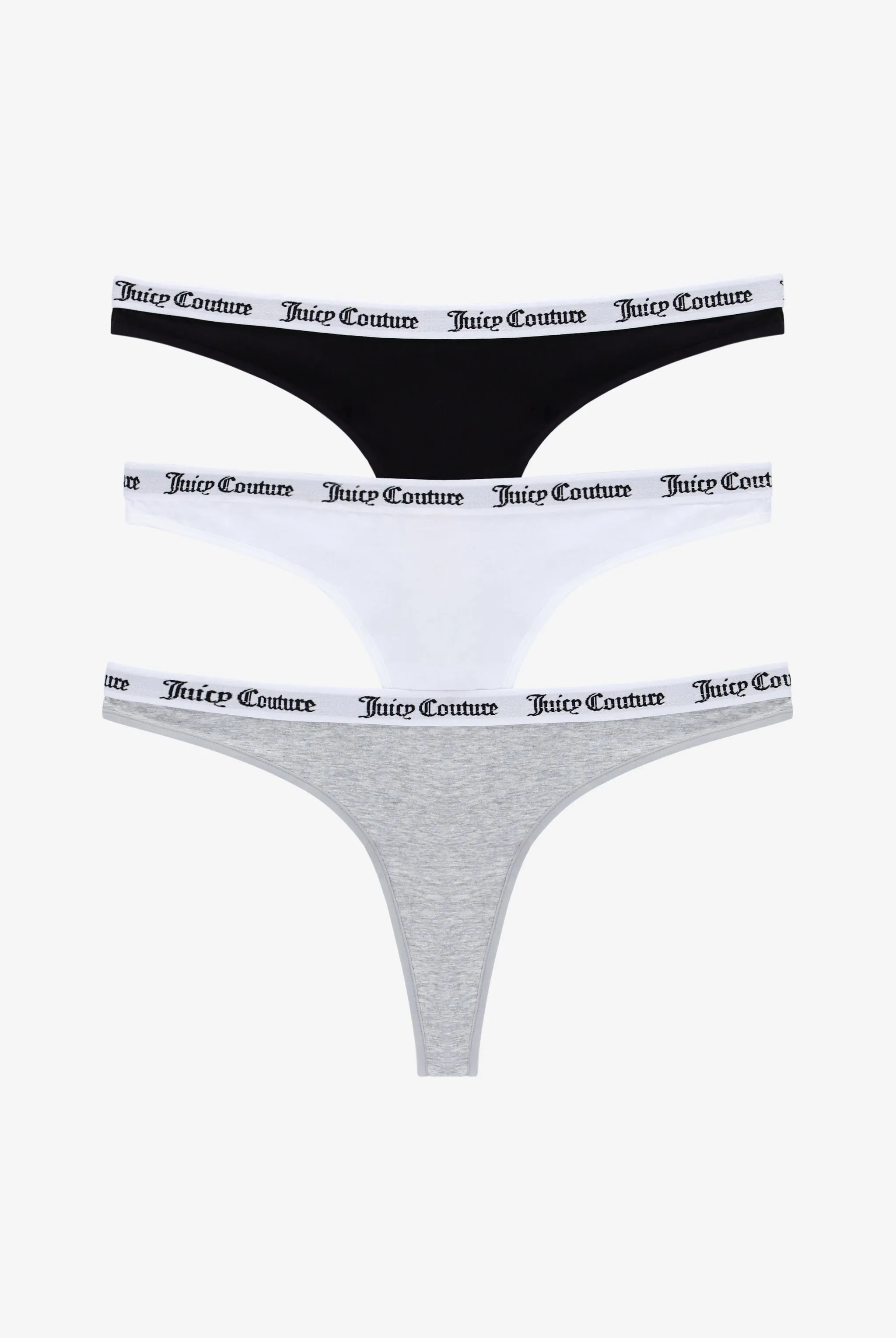MULTI-PACK OF 3 COTTON BRANDED WAISTBAND THONGS