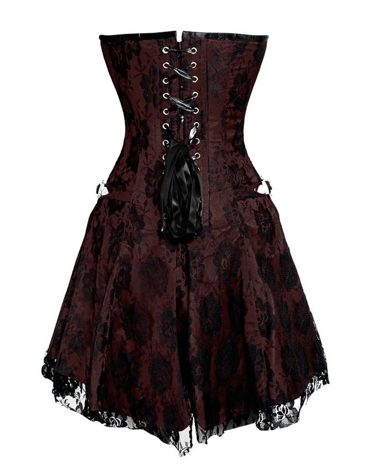 Nol Gothic Net Overlay Corset Dress