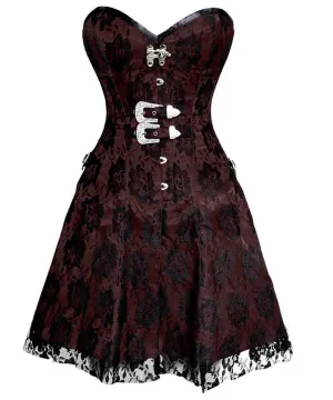 Nol Gothic Net Overlay Corset Dress