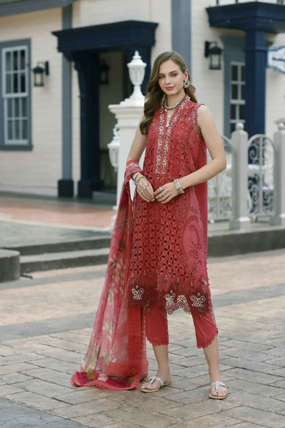 Noor by Saadia Asad | Eid Handwork Schiffli Laserkari '23 | D8-LIANA