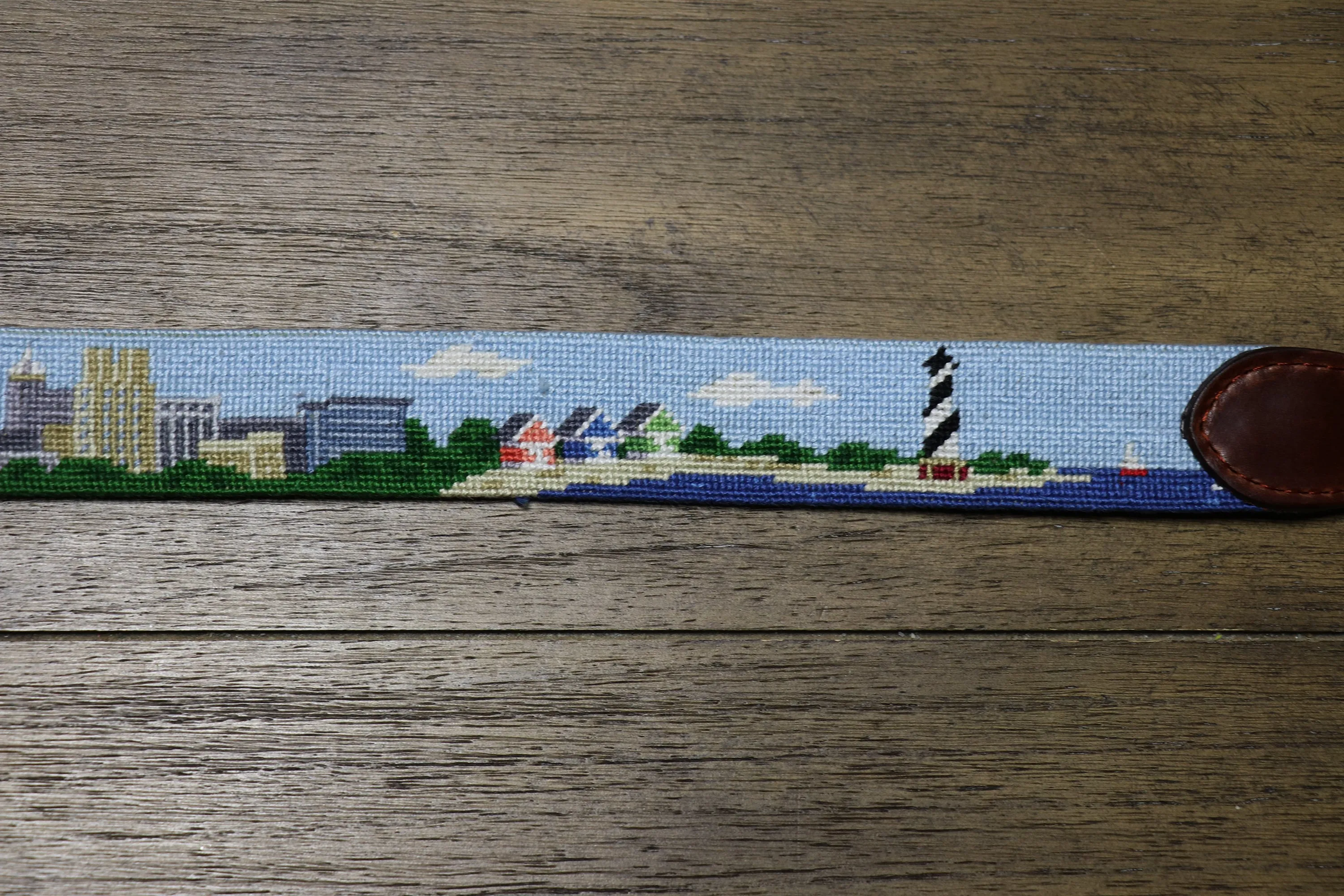 North Carolina Scene Needlepoint Belt