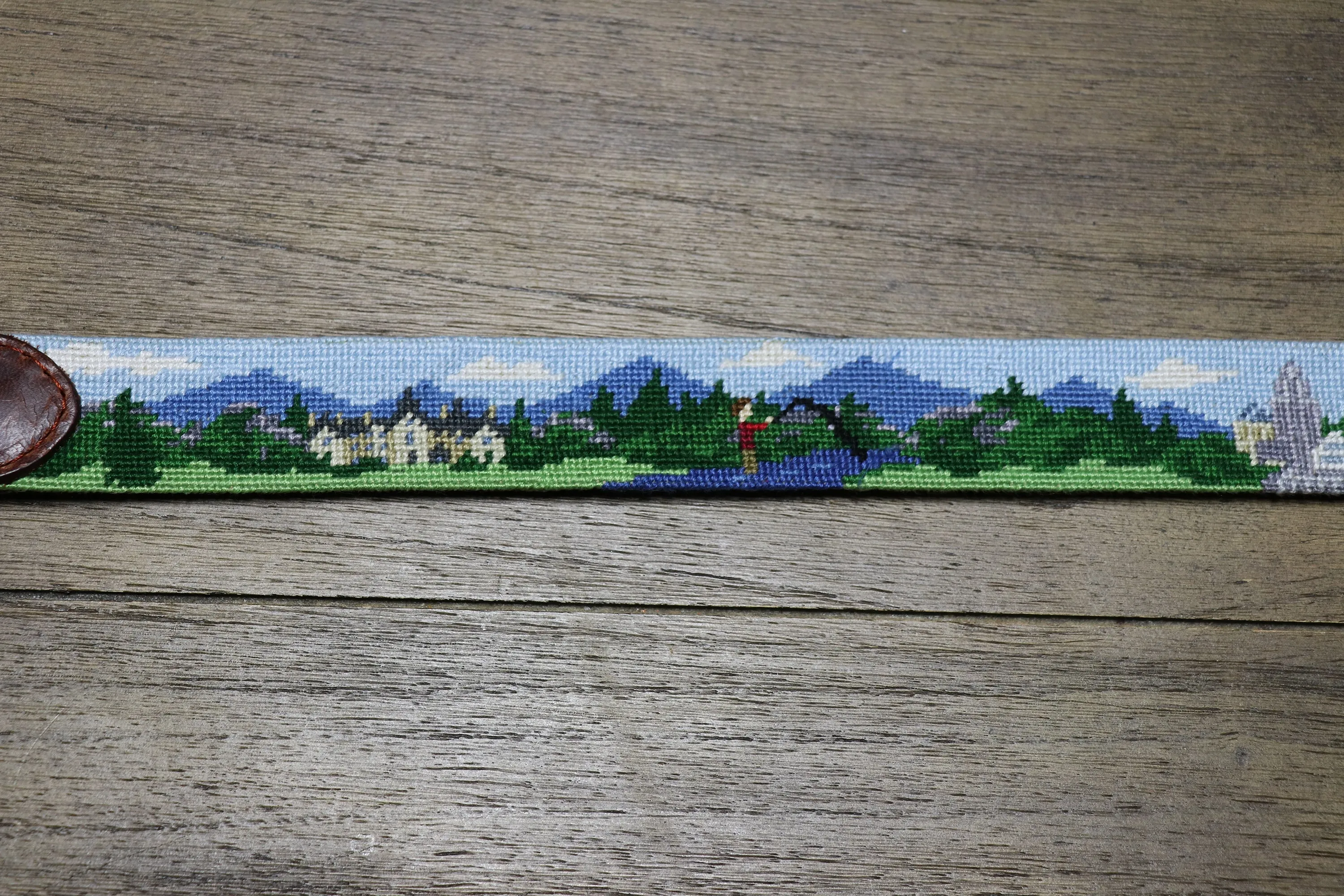 North Carolina Scene Needlepoint Belt
