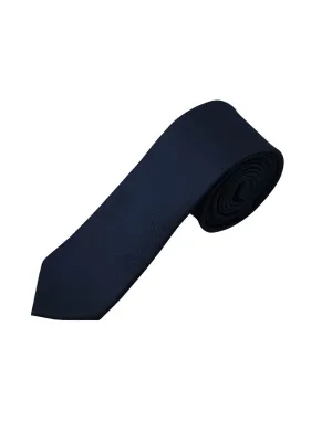 NZ Bridal Dark Navy Satin Skinny Tie Men's Wedding Accessories