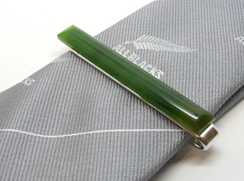 NZ Greenstone Tie Slide or Clip