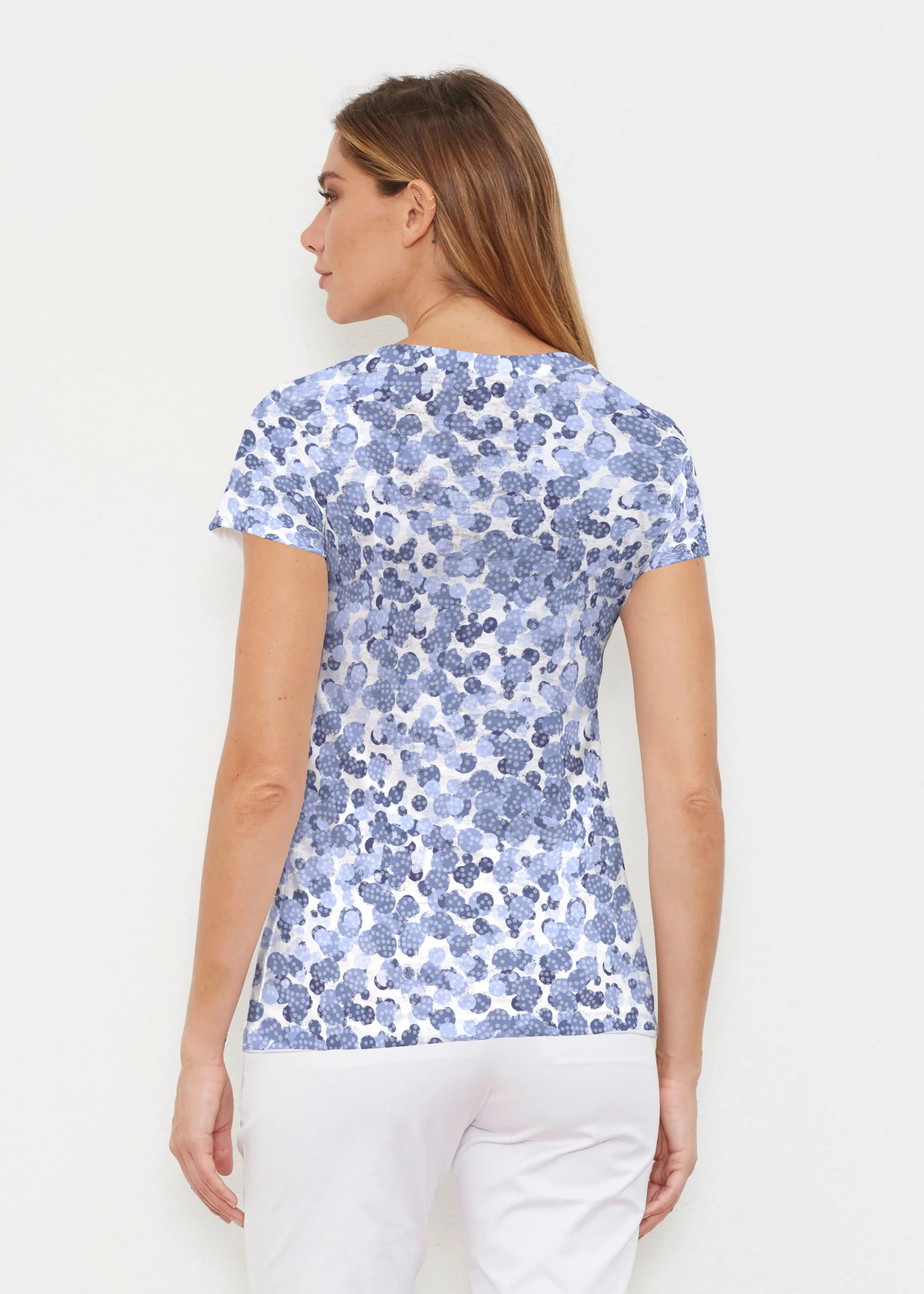 Oh Stamped (7784) ~ Signature Cap Sleeve V-Neck Shirt