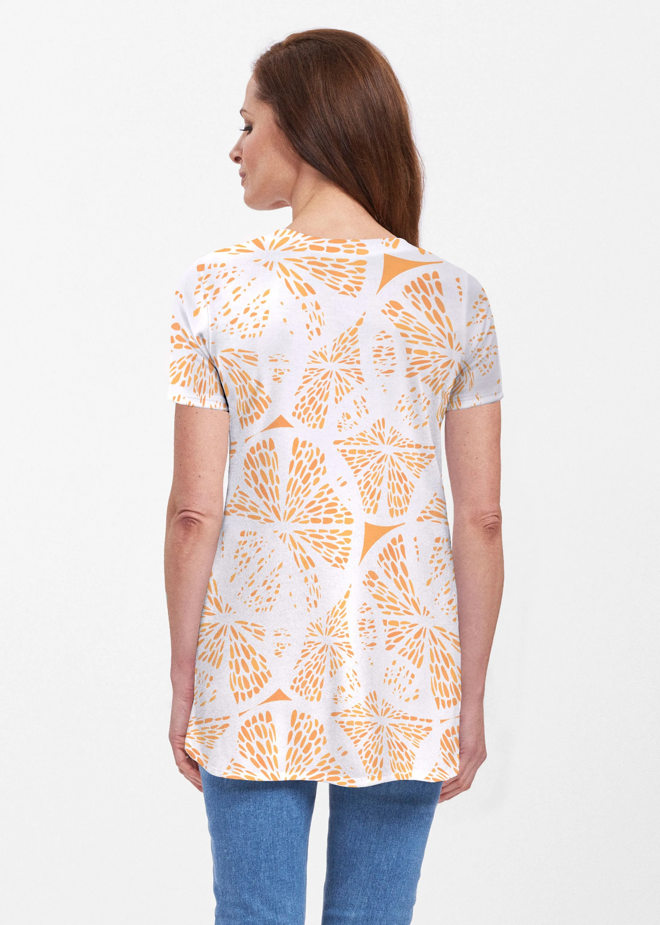 Orange Citrus (7862) ~ Butterknit Short Sleeve Tunic