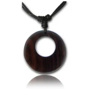 Organic Wood Adjustable Spiral Necklace for Women - Boho Necklace or Tribal Pendant Necklaces for African, Hawaiian, Maui, Egyptian, or Indian Looks