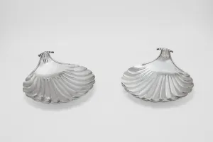 Pair of Large Sterling Porter Blanchard Shell Dishes