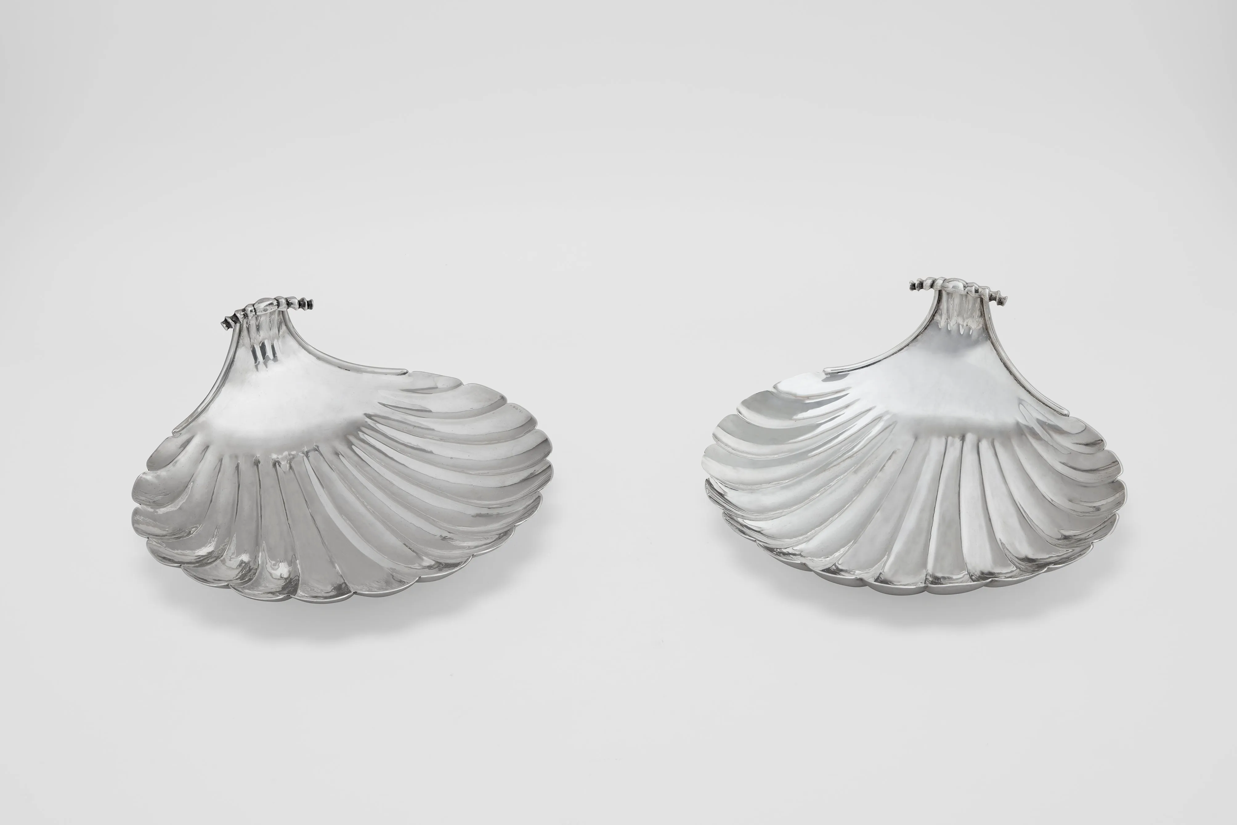Pair of Large Sterling Porter Blanchard Shell Dishes