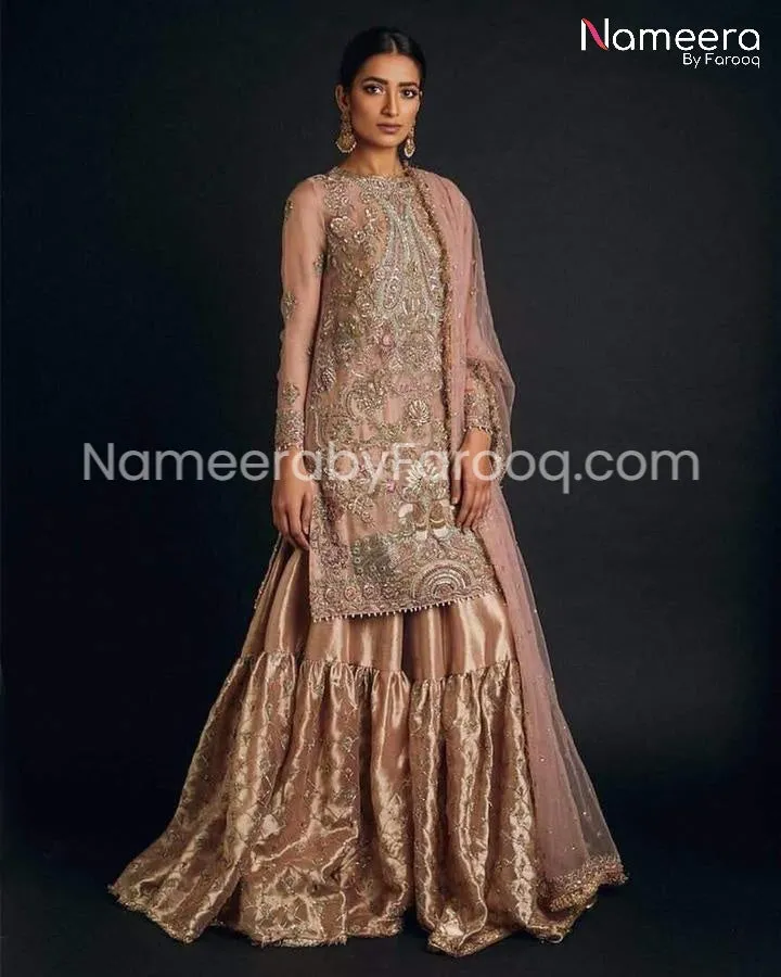 Pakistani Bridal Gharara with Embroidered Shirt #BS02