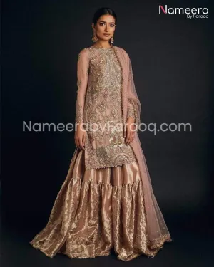 Pakistani Bridal Gharara with Embroidered Shirt #BS02