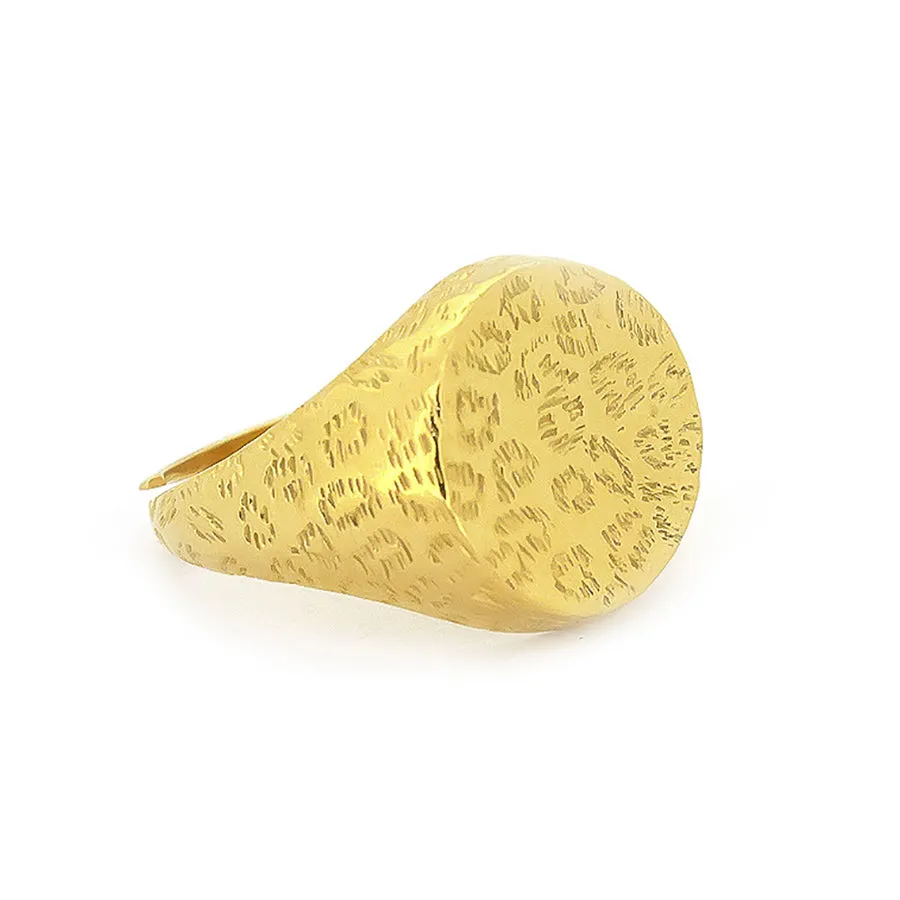 Pattern Leopard Ring 925 Sterling Silver