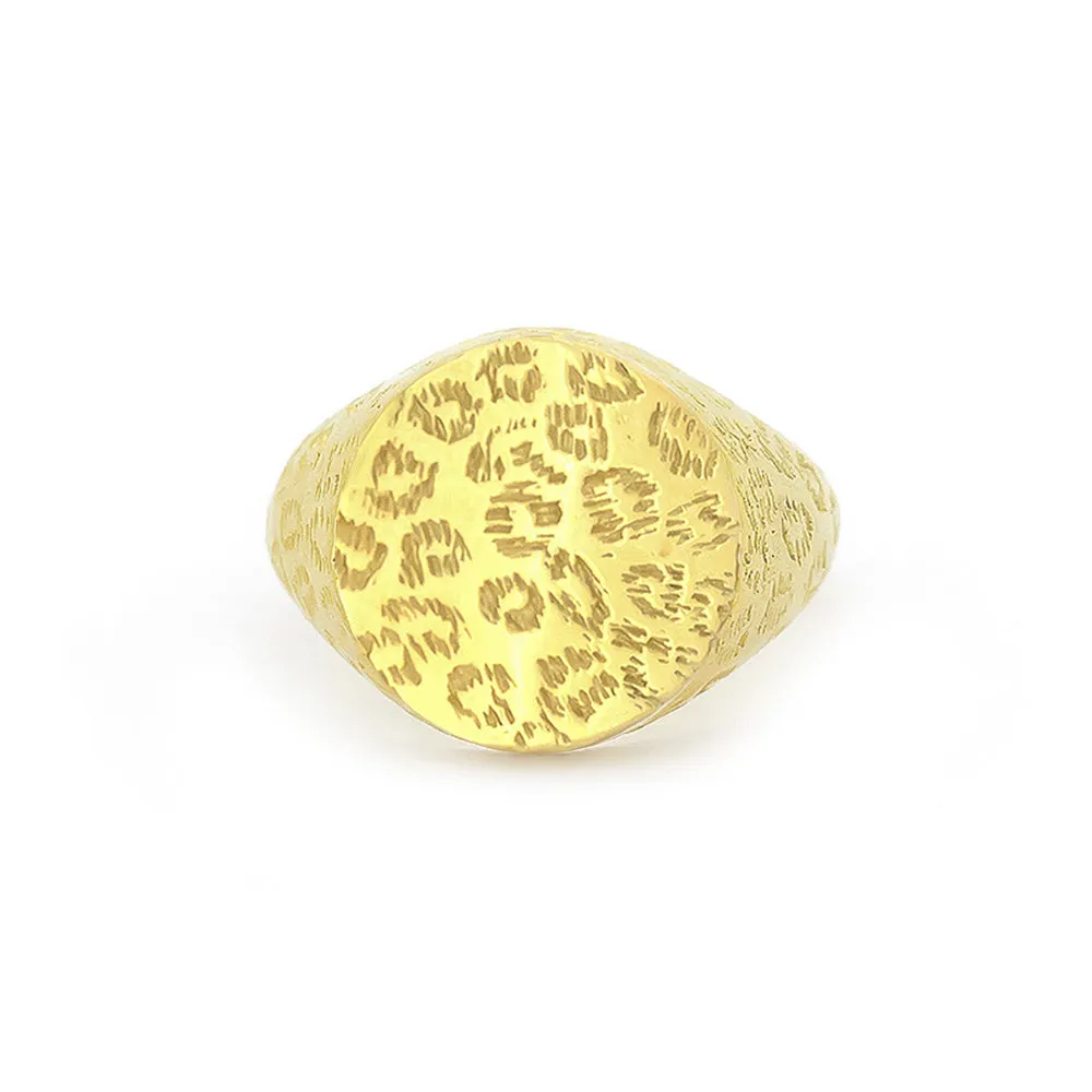 Pattern Leopard Ring 925 Sterling Silver