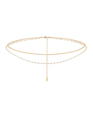 Pearl Strand Gold Body Chain