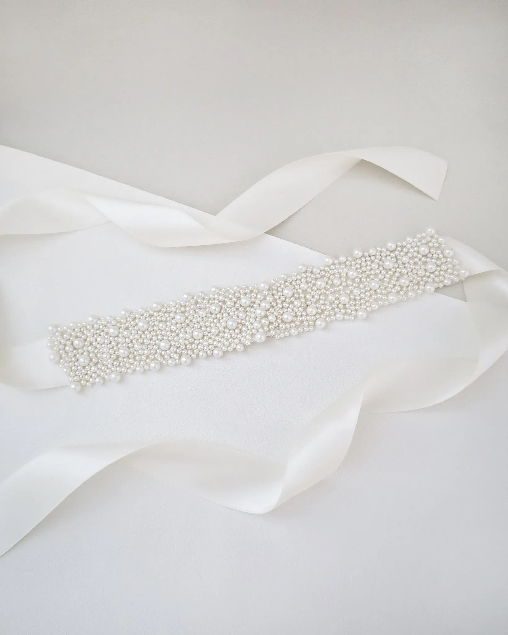 Perla Applique Wedding Sash