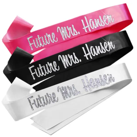 Personalized Future Mrs. Glitter Sash