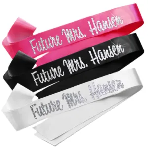 Personalized Future Mrs. Glitter Sash