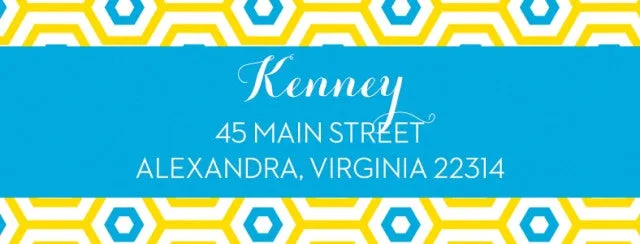 Personalized Return Address Labels: NEW PATTERNS & STYLES