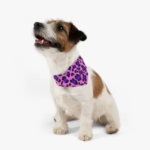 Pink Leopard Print Pet Bandana Collar