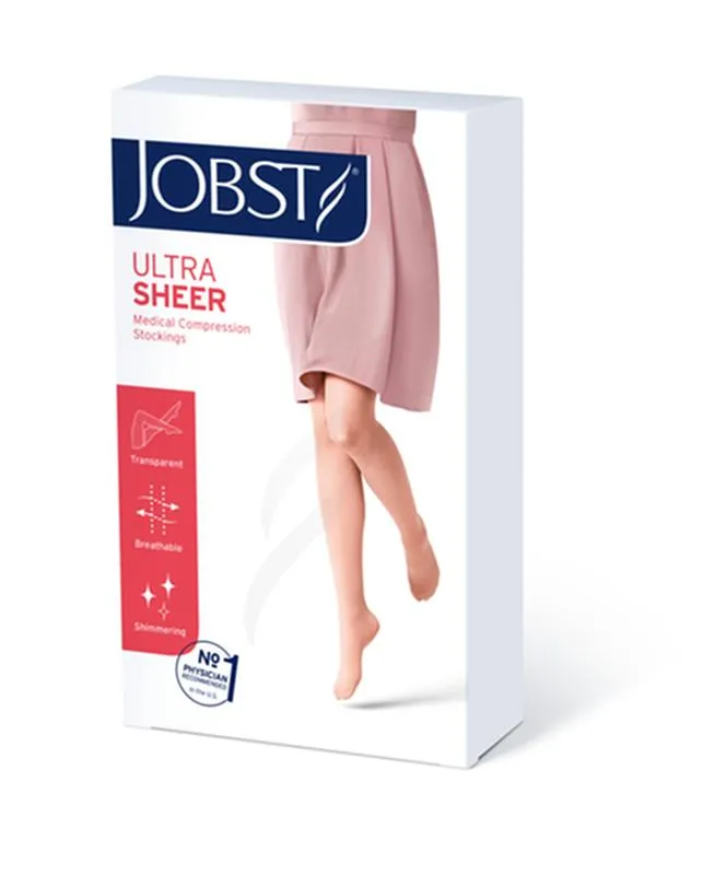 PR/1 JOBST ULTRASHEER WOMEN, THIGH HIGH, 20-30MMHG, LG, ESPRESSO, CLOSED TOE