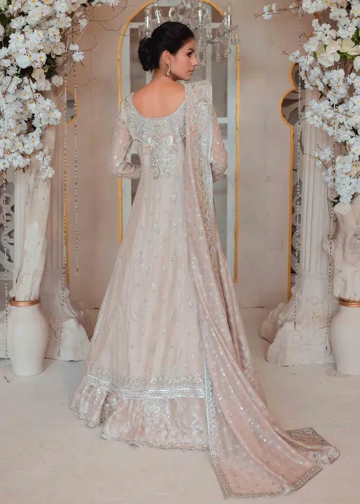 Pretty Embroidered Walima Dress in Ivory White #BN1088