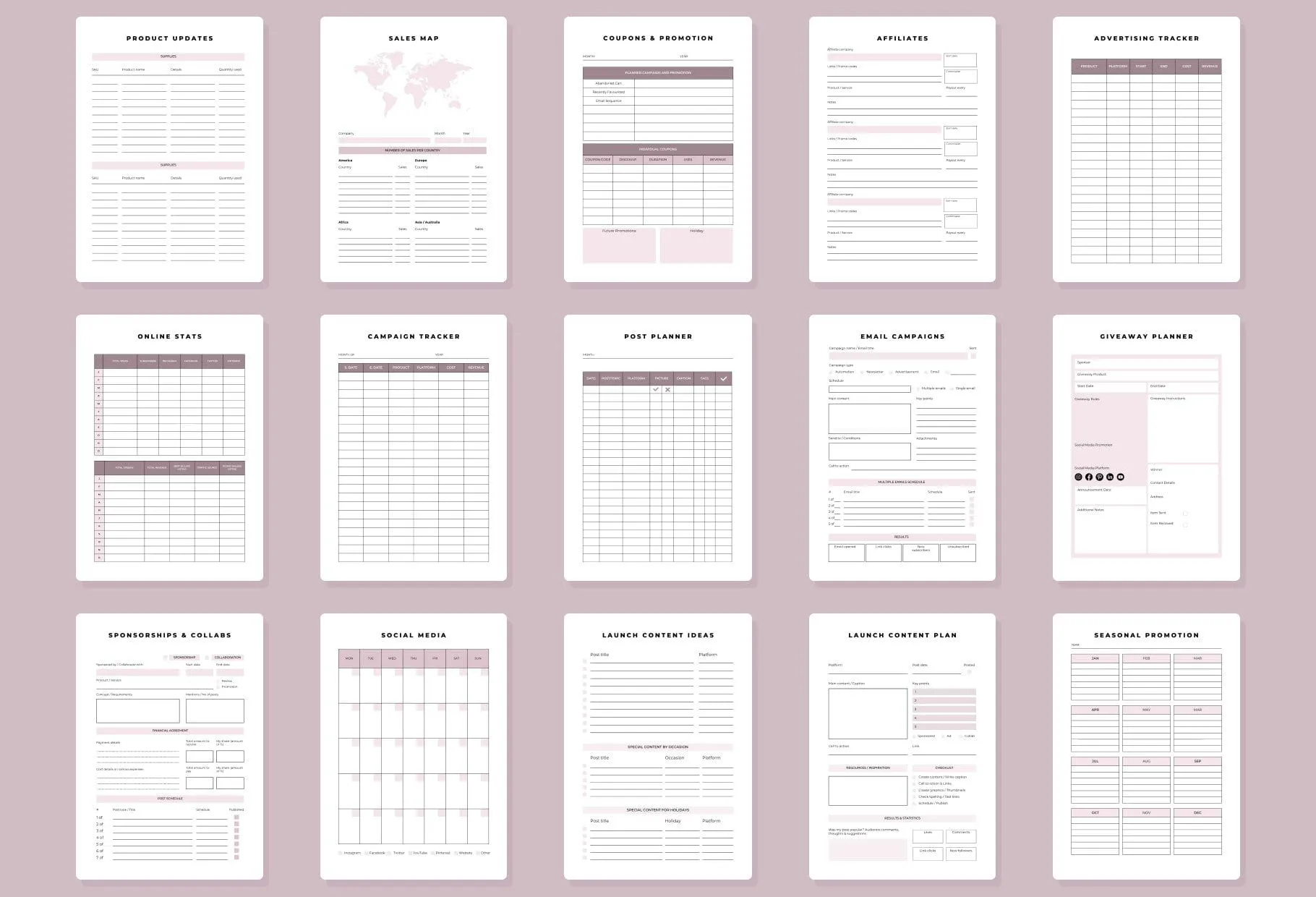 Product Launch Planner Canva Template