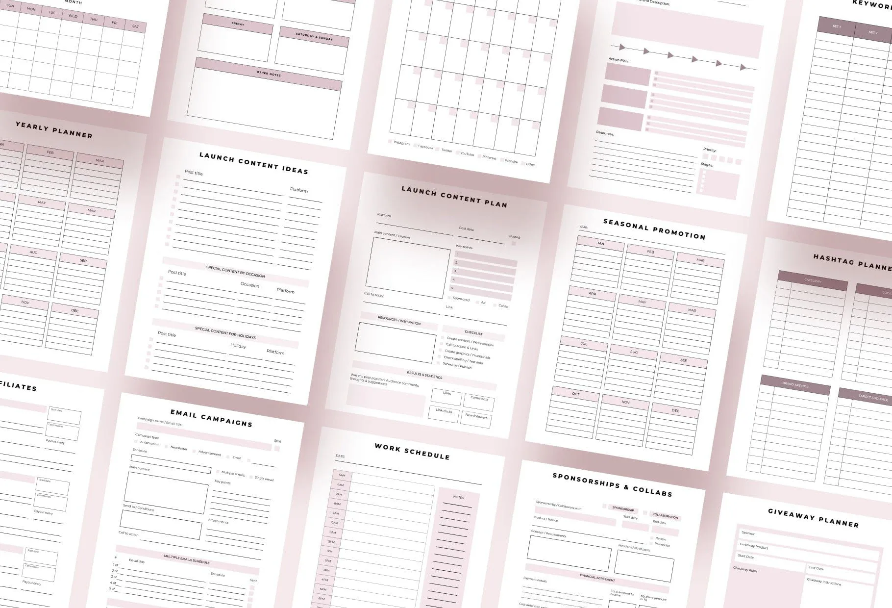 Product Launch Planner Canva Template