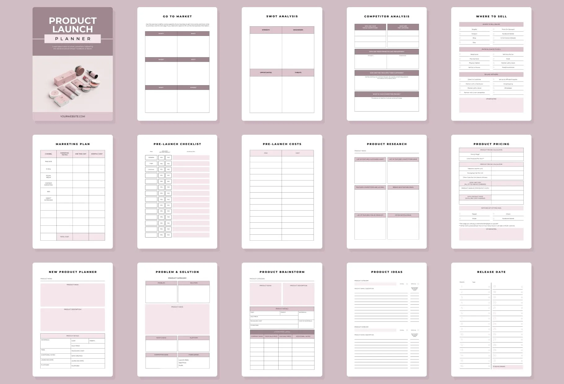 Product Launch Planner Canva Template