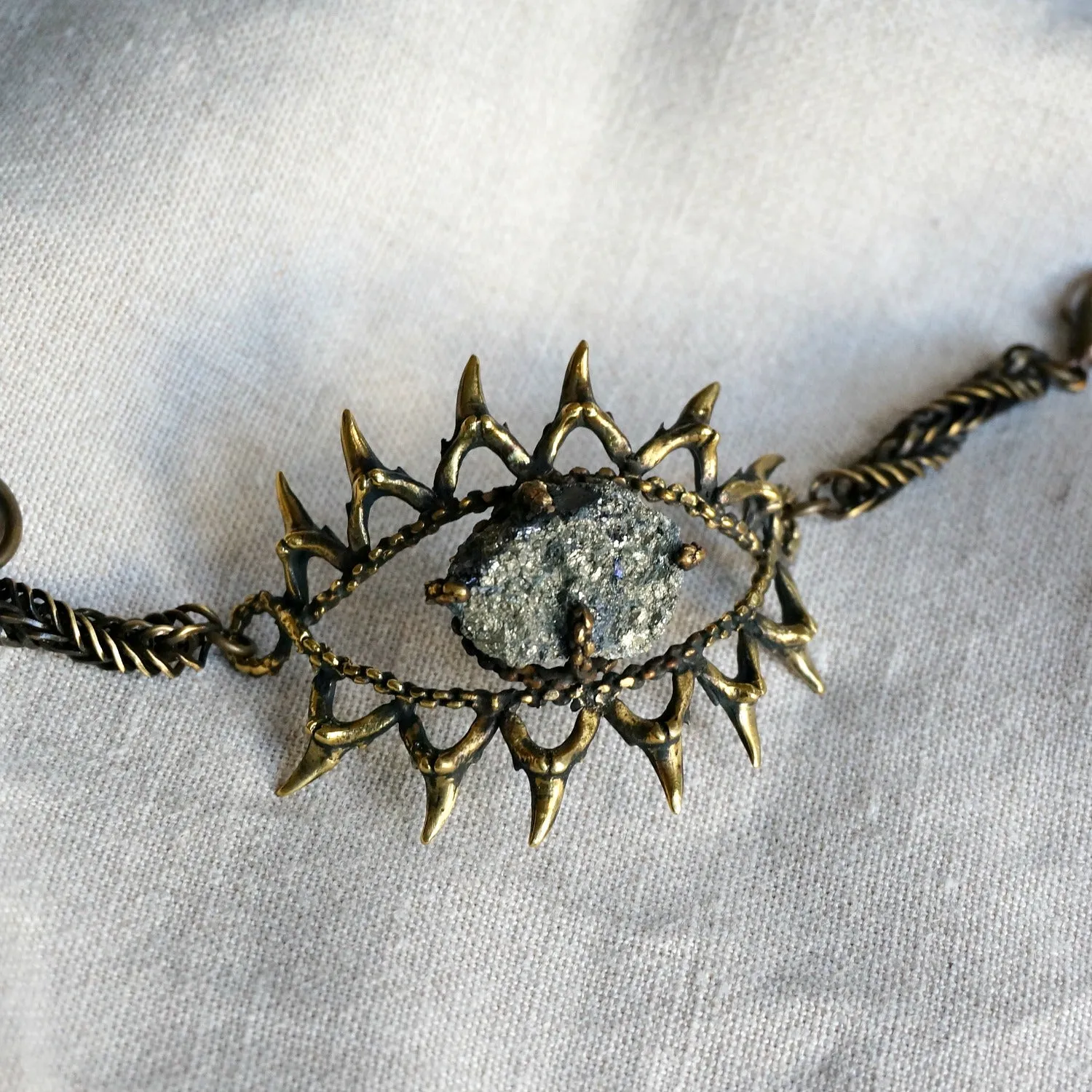 Pyrite Evil Eye Bracelet