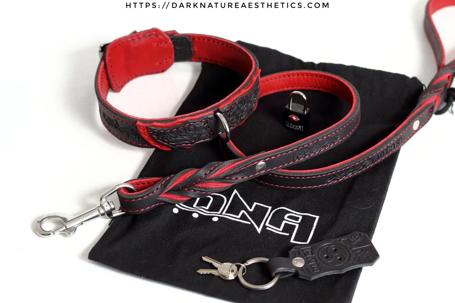 "Carnal Sins" Bloody Locking Bondage Leather Collar